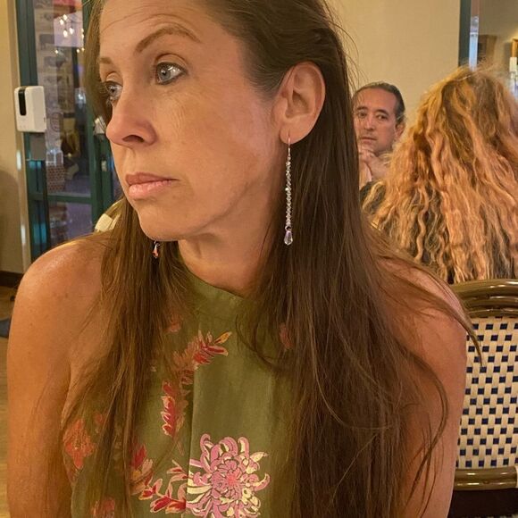 Handmade Austrian Crystal and .925 Sterling Silver Tear Drop Earings - Picture 1 of 5